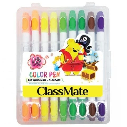 Hộp Bút Dạ Màu 18 Màu ClassMate Cl-WC432 (TK)