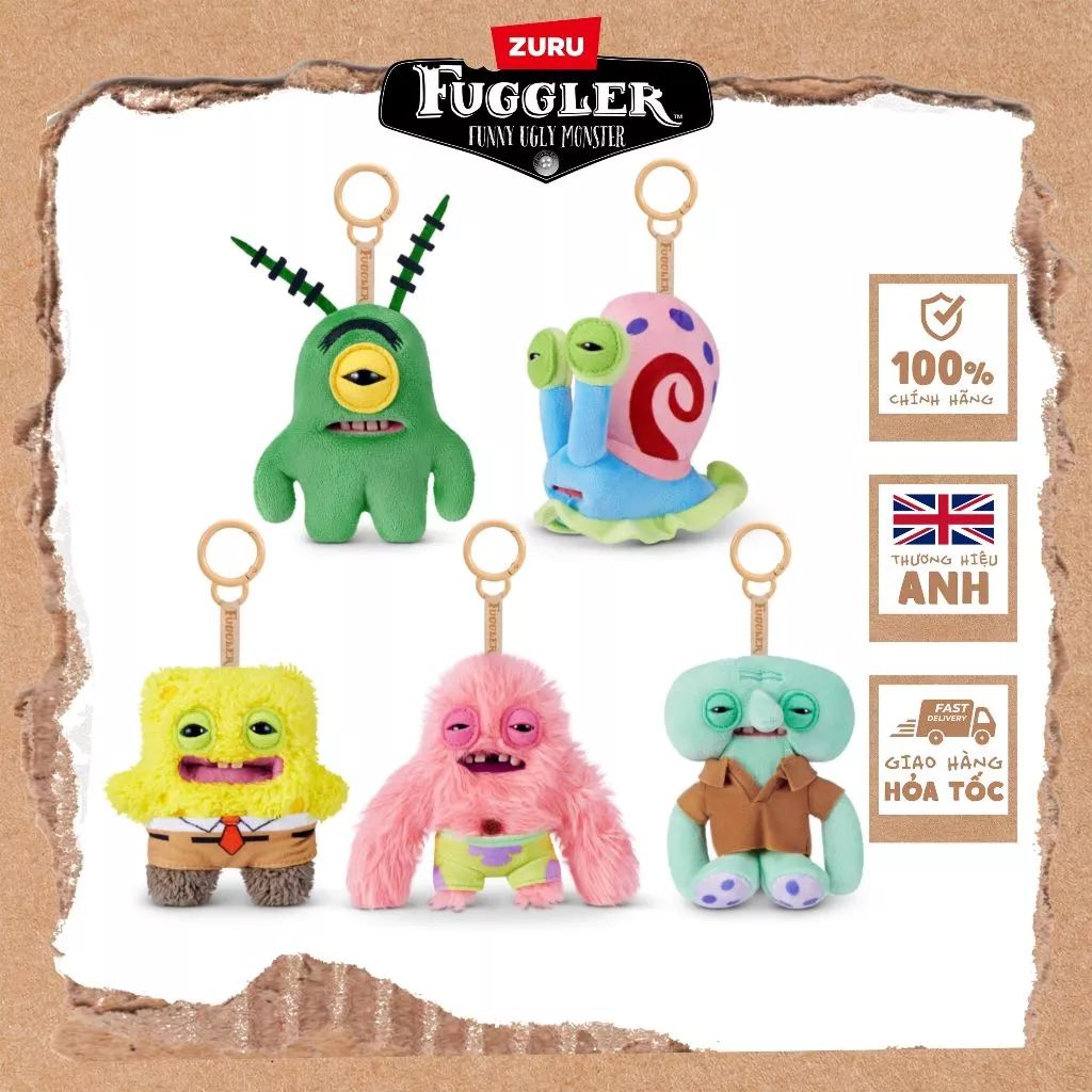 Fuggler-Licensed Collab-Series 1-Spongebob Keyrings 5
