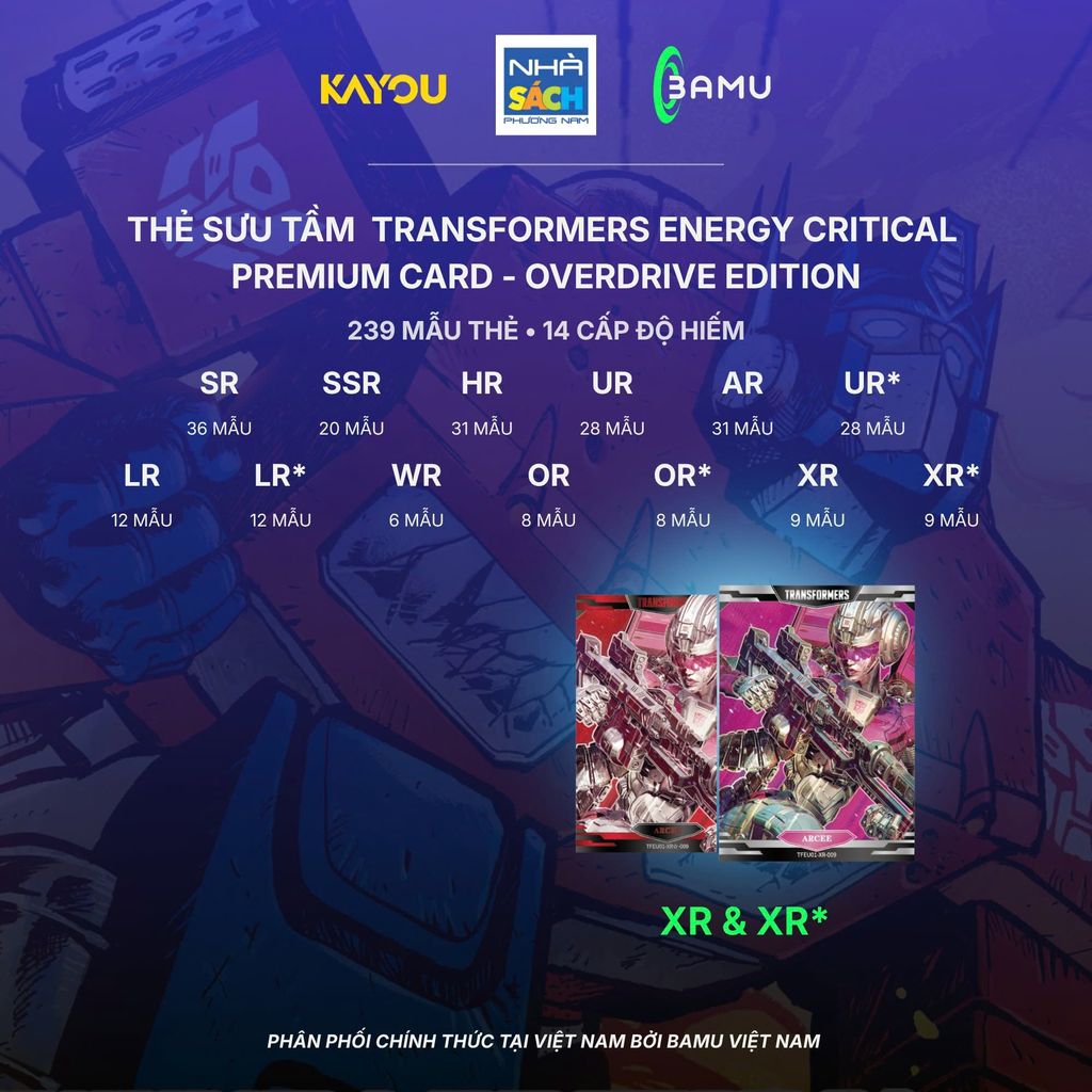 Kayou Bộ Thẻ Sưu Tầm Transformers – Then Chốt – Overdrive – 001B HH00076 (Bamu)