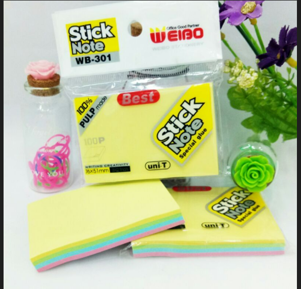 Giấy Note Chữ Nhật 7.6*5.1Cm 100 Tờ Wb-301（3*2） H/24 (Thnk098)