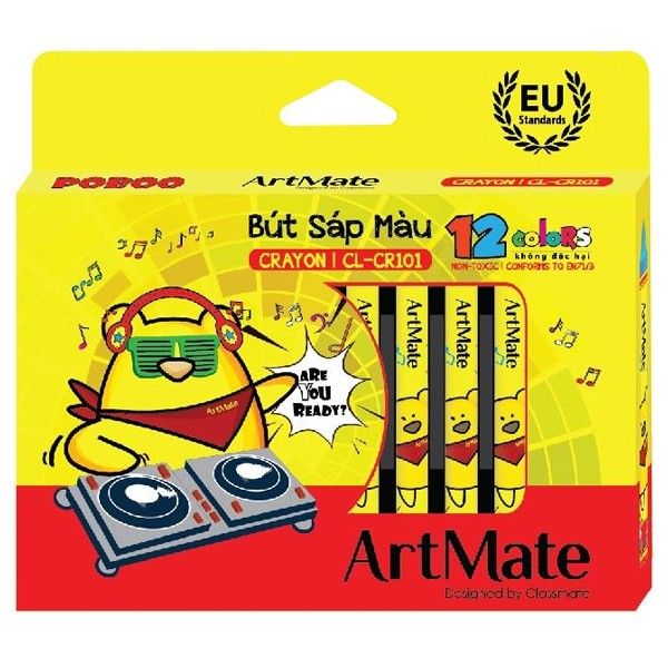 Bút Sáp Màu ArtMate 12 Màu CL-CR101 (TK)