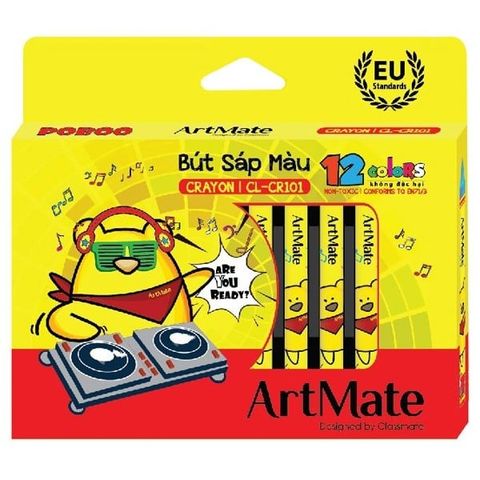 Bút Sáp Màu ArtMate 12 Màu CL-CR101 (TK)