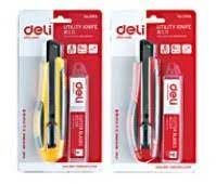 DELI E2042 Dao Trổ 3 Lưỡi Lớn Khóa Tự Động(H/12)