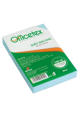 Giấy Ghi Chú OFFICETEX 3*2 Màu Xanh Dương