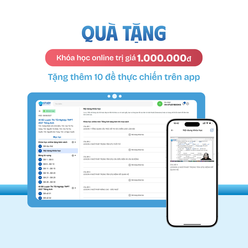 30+ Đề Luyện Thi Tốt Nghiệp THPT 2027 - Toán