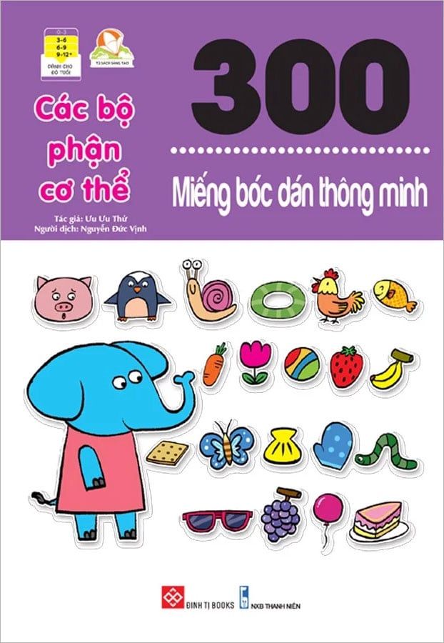 300 Miếng Bóc Dán Thông Minh - Các Bộ Phận Cơ Thể