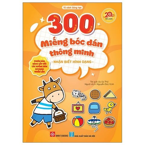 300 Miếng Bóc Dán Thông Minh-Nhận Biết Hình Dạng (Miếng Dán Dùng Nhiều Lần)