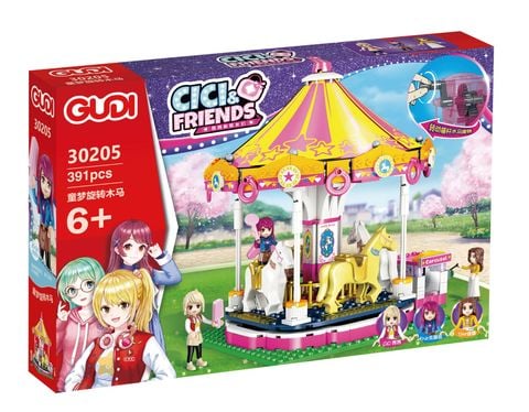 ĐỒ CHƠI LẮP RÁP XE NGỰA ĐU QUAY 391PCS 30205 [XIN-LE-XIN]