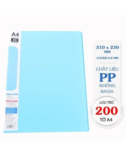 Bìa 40 Lá A4 FO-DB008-ND Xanh-T40