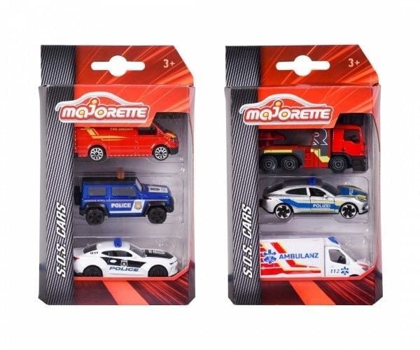 Bộ 3 Xe Mô Hình Cứu Hộ MAJORETTE S.O.S. 3 Pieces Set