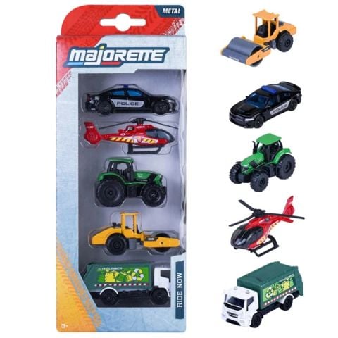 MAJORETTE BỘ 5 XE MÔ HÌNH STREET CARS 5 PIECES SET 8501004000 (SIMBA)
