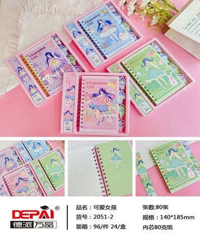 Sổ Lò Xo B6 160Tr Kèm Viết 160Tr 36K2051-1/2/4/5/6 Dp