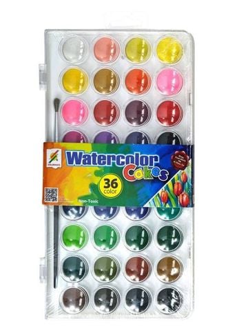Hộp 36 Bánh Màu Nước WATERCOLOR-CAKES