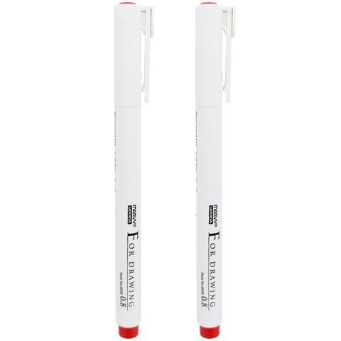 Bút Vẽ Kỹ Thuật Marvy 4600 Màu Đỏ Ngòi 0.8mm