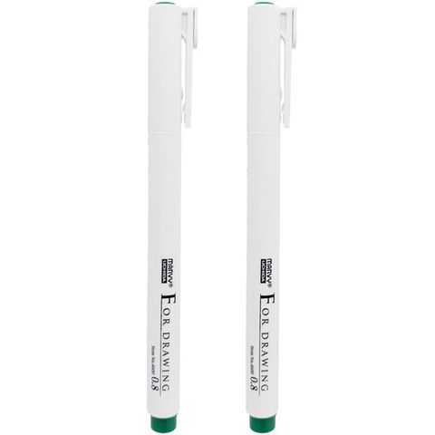 Bút Vẽ Kĩ Thuật Marvy 4600 Màu Xanh Lá Ngòi 0.8