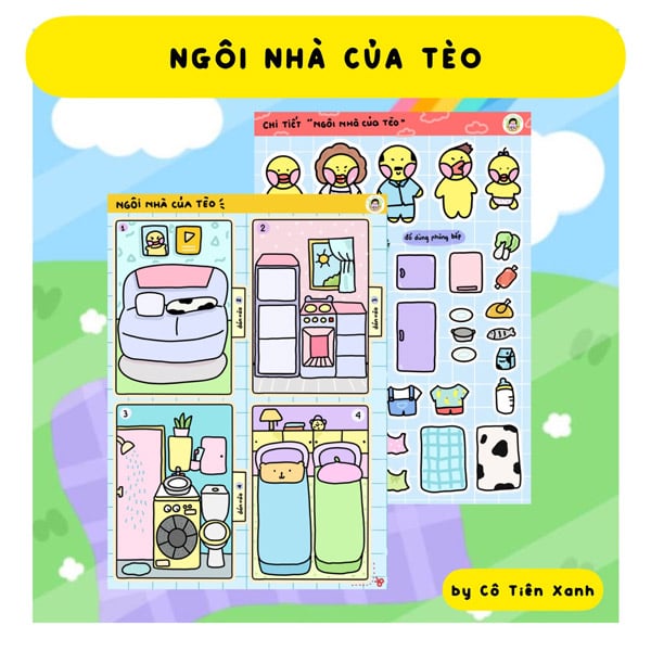 Bộ Tranh Tương Tác Cô Tiên Xanh - Ngôi Nhà Của Tèo