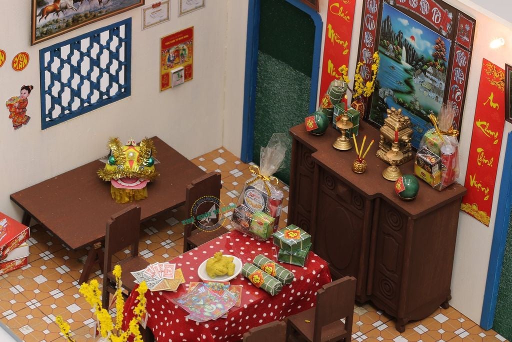 Mô Hình Tết Sài Gòn Xưa Tí Hon - Tết Sum Vầy - TX06