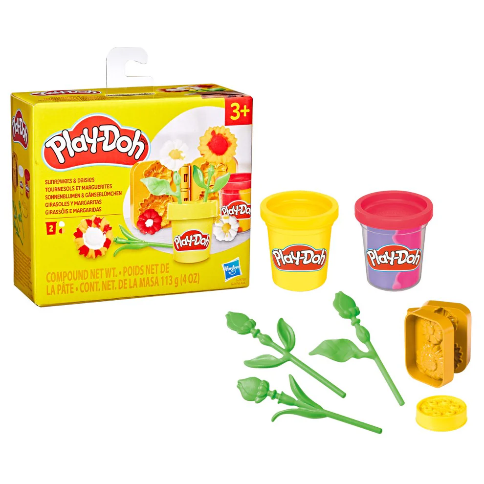 PLAYDOH Bộ Khuôn Làm Hoa Mặt Trời  Và Bột Nặn 4 Màu Mini CBG2479/G2476-23241(Vta)