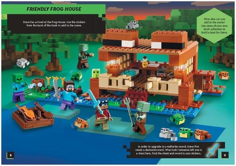 Lego Minecraft: Steve’s Netherite Adventure Search & Find Sticker Activity _ Mom 0626