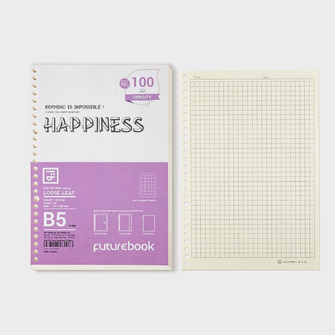 P008 - Ruột Sổ Còng Happiness 100Gsm B5 (Cr,Kn,Cd)