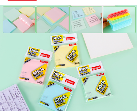 Giấy Note Vuông 7.6*7.6Cm 100 Tờ Wb-302C（3*3） H/24 (Thnk098)