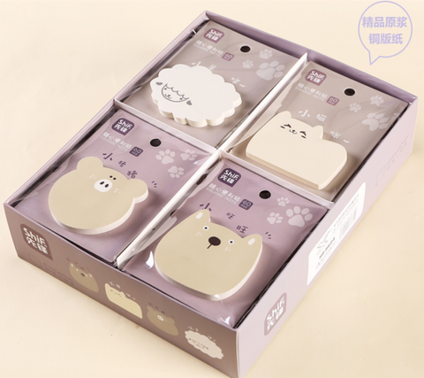 Giấy Note Hình Con Vật 3*3Cm 60 Tờ