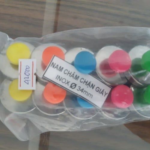 Nam Châm Chặn Giấy Sắt 34Mm (10 C/B) (0050-Hm)