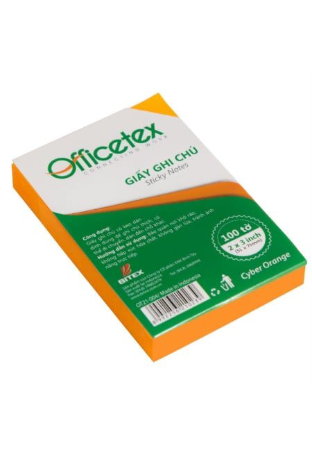 Giấy Ghi Chú OFFICETEX 3*2 CYBER Cam