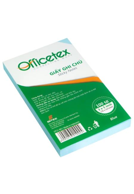 Giấy Ghi Chú OFFICETEX 3*5 Màu Xanh Dương