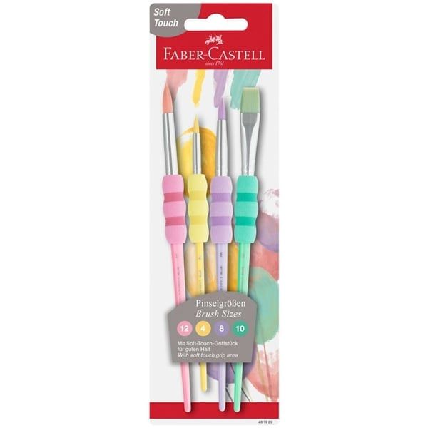 FABER-BỘ CỌ VẼ GRIP,MÀU PASTEL-(4 CÂY) (COX-0056)