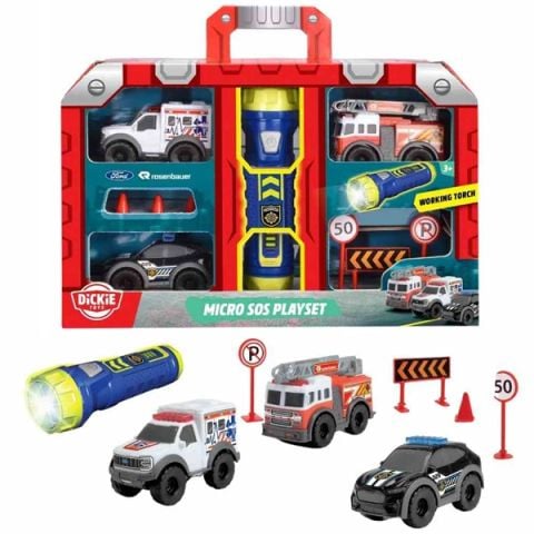 DICKIE  BỘ ĐỒ CHƠI XE CỨU HỘ MICRO SOS PLAYSET 203714024 (SIMBA)