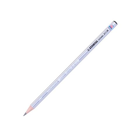 STABILO-VIẾT CHÌ GỖ SCHWAN 2B, THÂN TRÒN, MÀU BẠC(THCK0640)