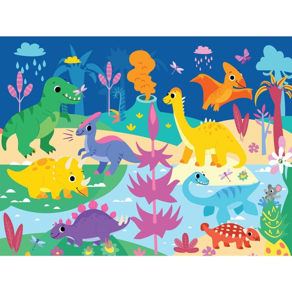 45 Piece Junior Jigsaw Carry & Play Roarsome Dinosaurs