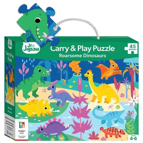 45 Piece Junior Jigsaw Carry & Play Roarsome Dinosaurs