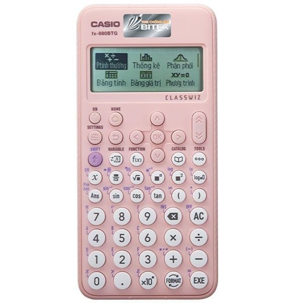 Máy Tính Casio Fx-880BTG - Màu Hồng