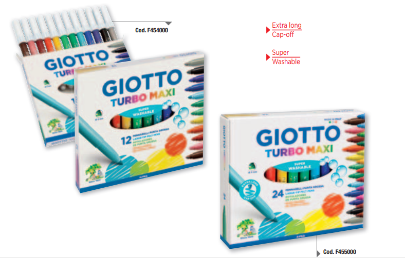 Hộp Bút Da, Thân To Giott Turbo Maxi 12 Màu 454000(EQVIET)