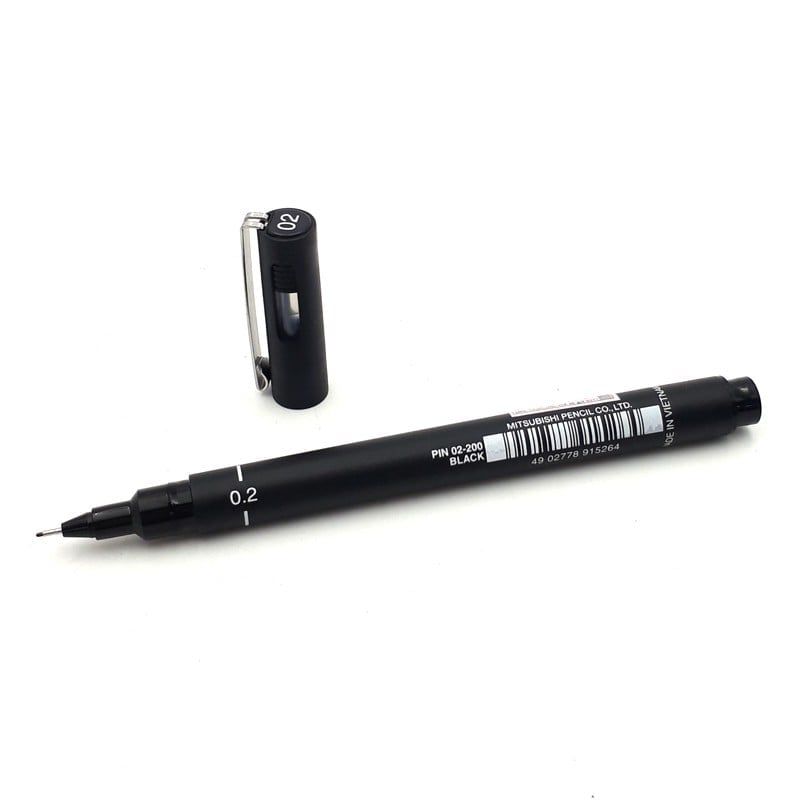 Uni Bút Vẽ Kỹ Thuật PIN200-002B Black