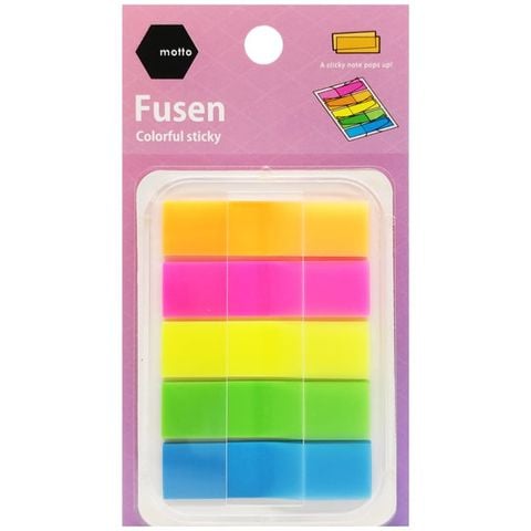 MOTTO - GIẤY NOTE FILM CASE 5 MÀU 44X12MM CYFFCS-5C