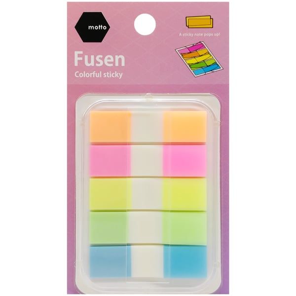MOTTO - GIẤY NOTE FILM CASE HAFT 5 MÀU 44X12MM CYFFCS-5CH