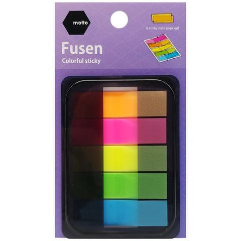 MOTTO - GIẤY NOTE FILM CASE 5 MÀU 44X12MM CYFFCS-5CB