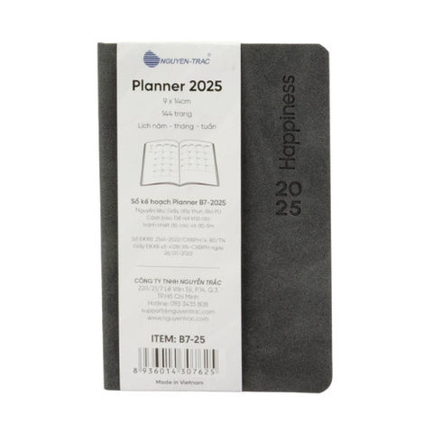 Sổ Lịch Planner B7 - 2025