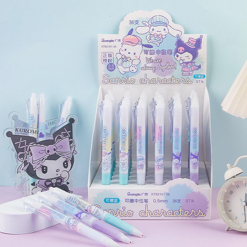 Sanrio -Guangbo - Viết Gel Xóa Được GUBKT82101-36 Mực Xanh Ngòi 0.5Mm - GIAO HÌNH NGẪU NHIÊN