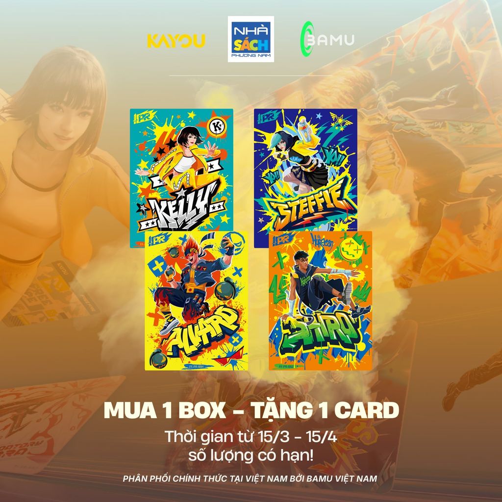Kayou Hộp Thẻ Sưu Tầm Free Fire Người Sống Sót Cuối Cùng Gói Sinh Tồn HH00012 (Bamu)