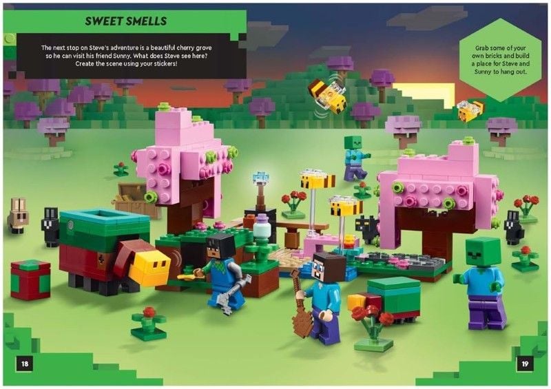 Lego Minecraft: Steve’s Netherite Adventure Search & Find Sticker Activity _ Mom 0626