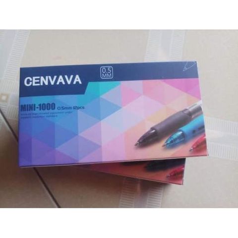 Viết Bic Bấm Caneva Mini 1000 ( Xanh , Đỏ , Đen)