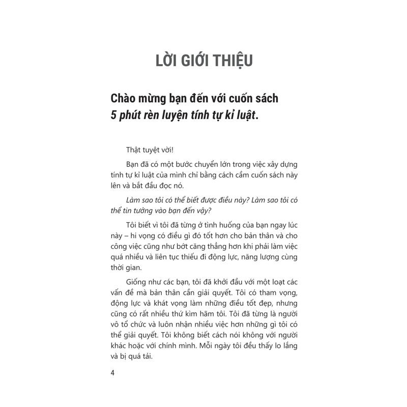 5 Phút Rèn Luyện Tính Tự Kỉ Luật