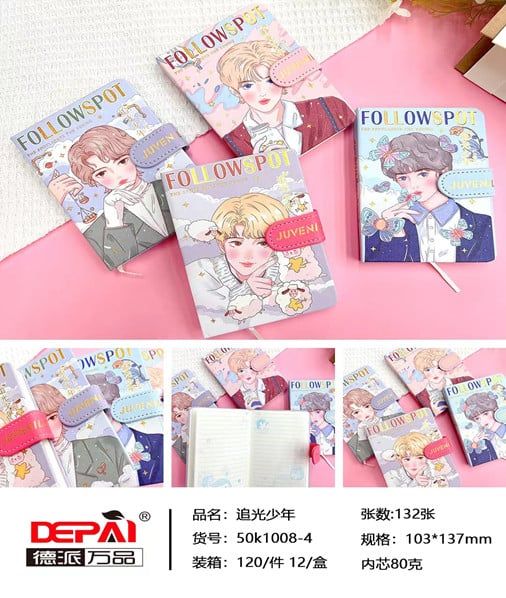 Sổ Bìa Da Pu A6 264Tr 50K1008-4/7/11 Dp