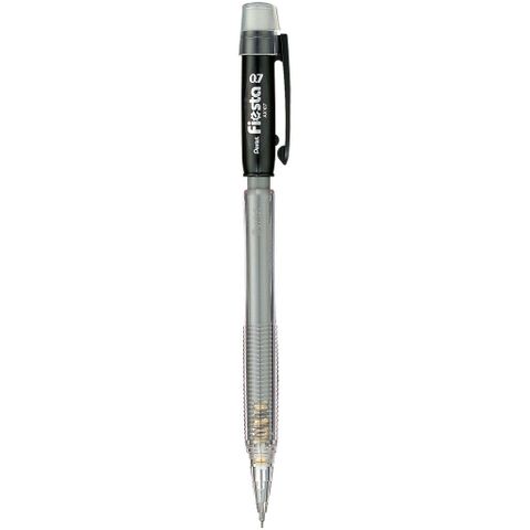 Bút Chì Bấm Pentel FIESTA 0.7mm - AX107-A Thân Nhựa Trong Có Gôm - Màu Xám