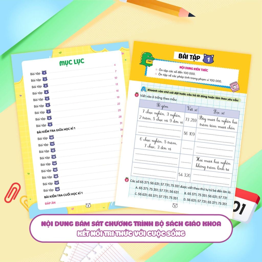 Vở Bài Tập Toán Tăng Cường Lớp 4 Tập 1 - Theo Sách Giáo Khoa Kết Nối Tri Thức Với Cuộc Sống