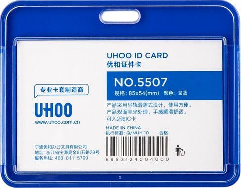 Bảng Tên Nhựa Uhoo Ngang Xanh 5507